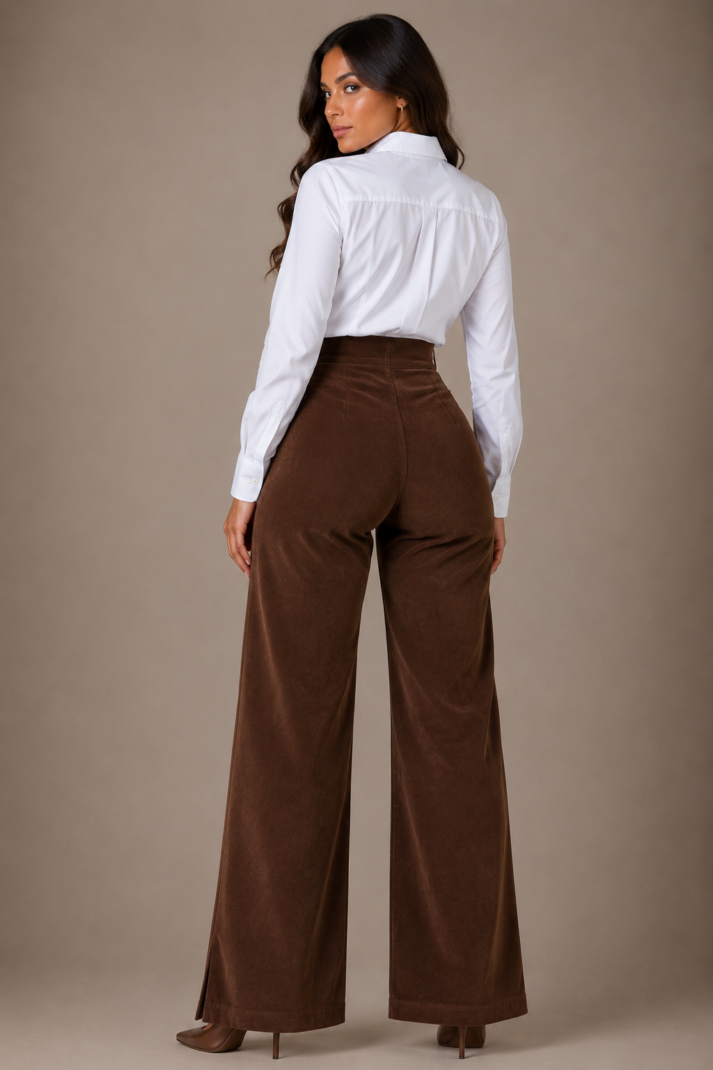 Pantalón Cintura Avispa Gamuza