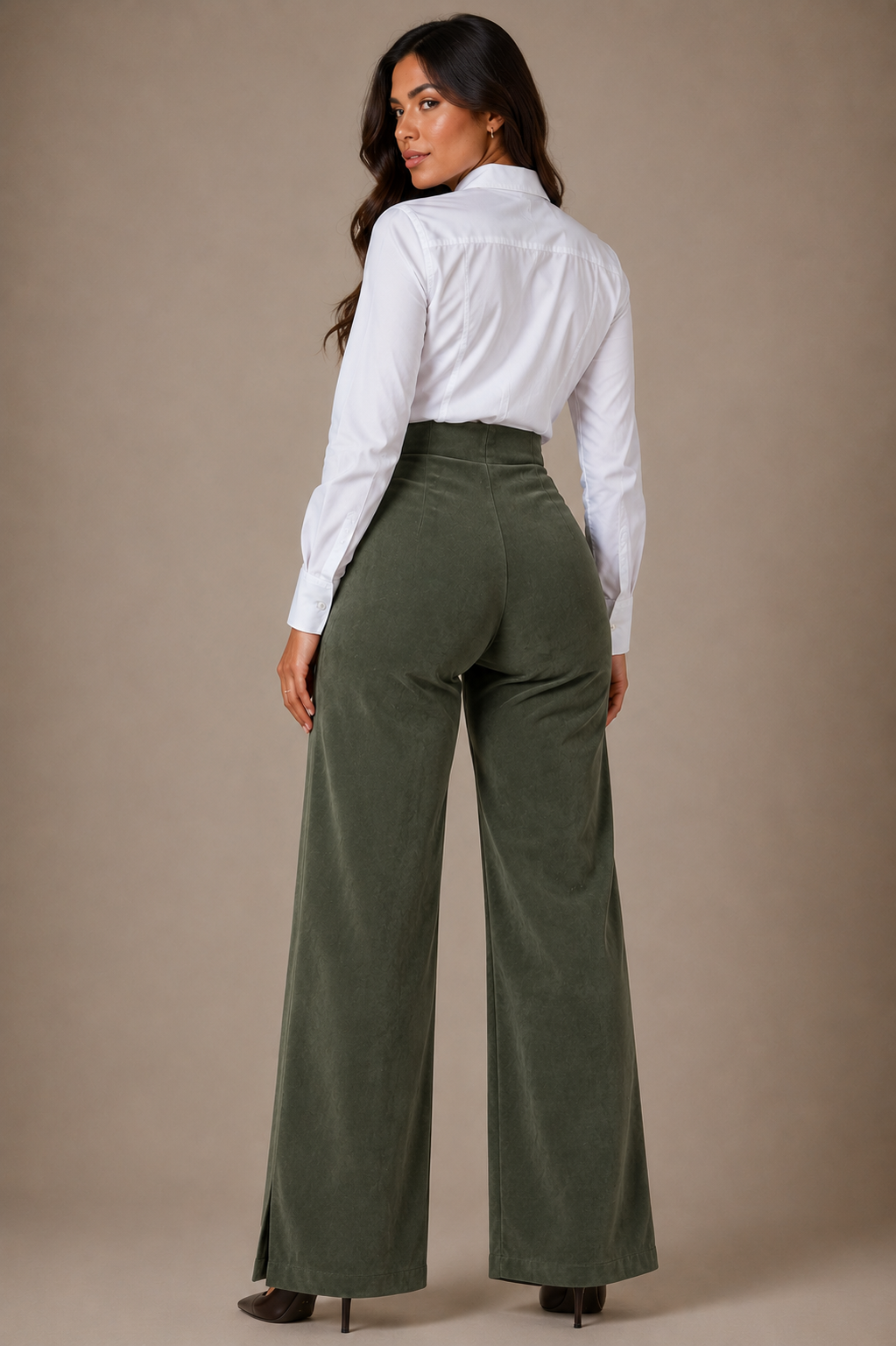 Pantalón Cintura Avispa Gamuza