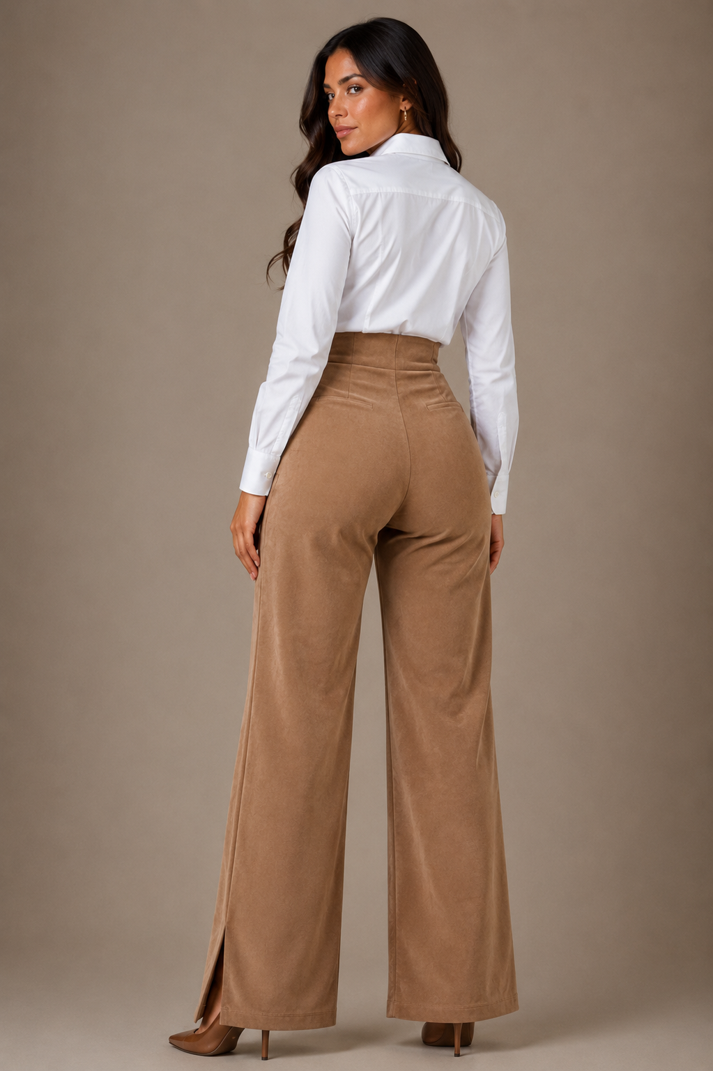 Pantalón Cintura Avispa Gamuza