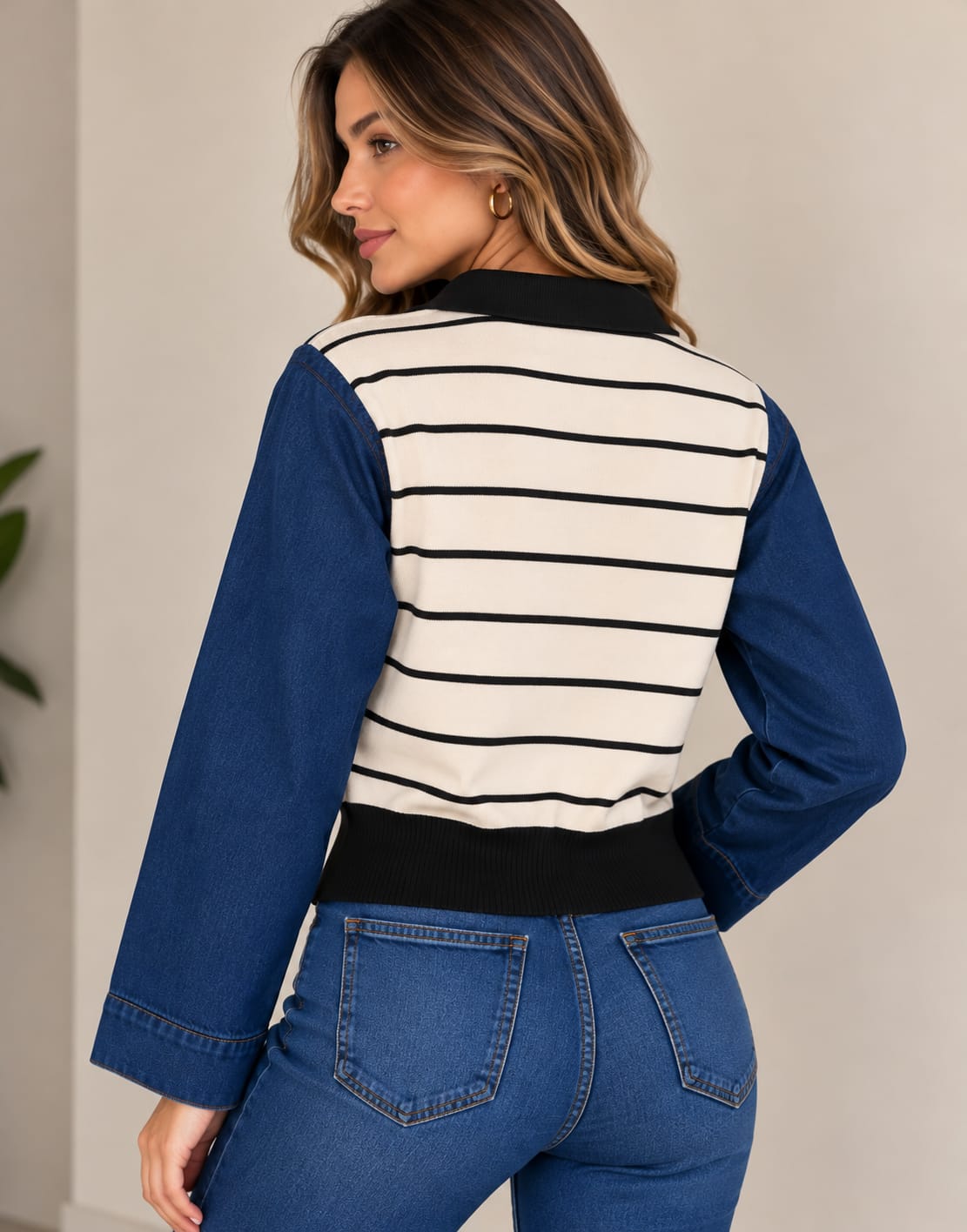 Buzo Denim Dúo, negro espalda