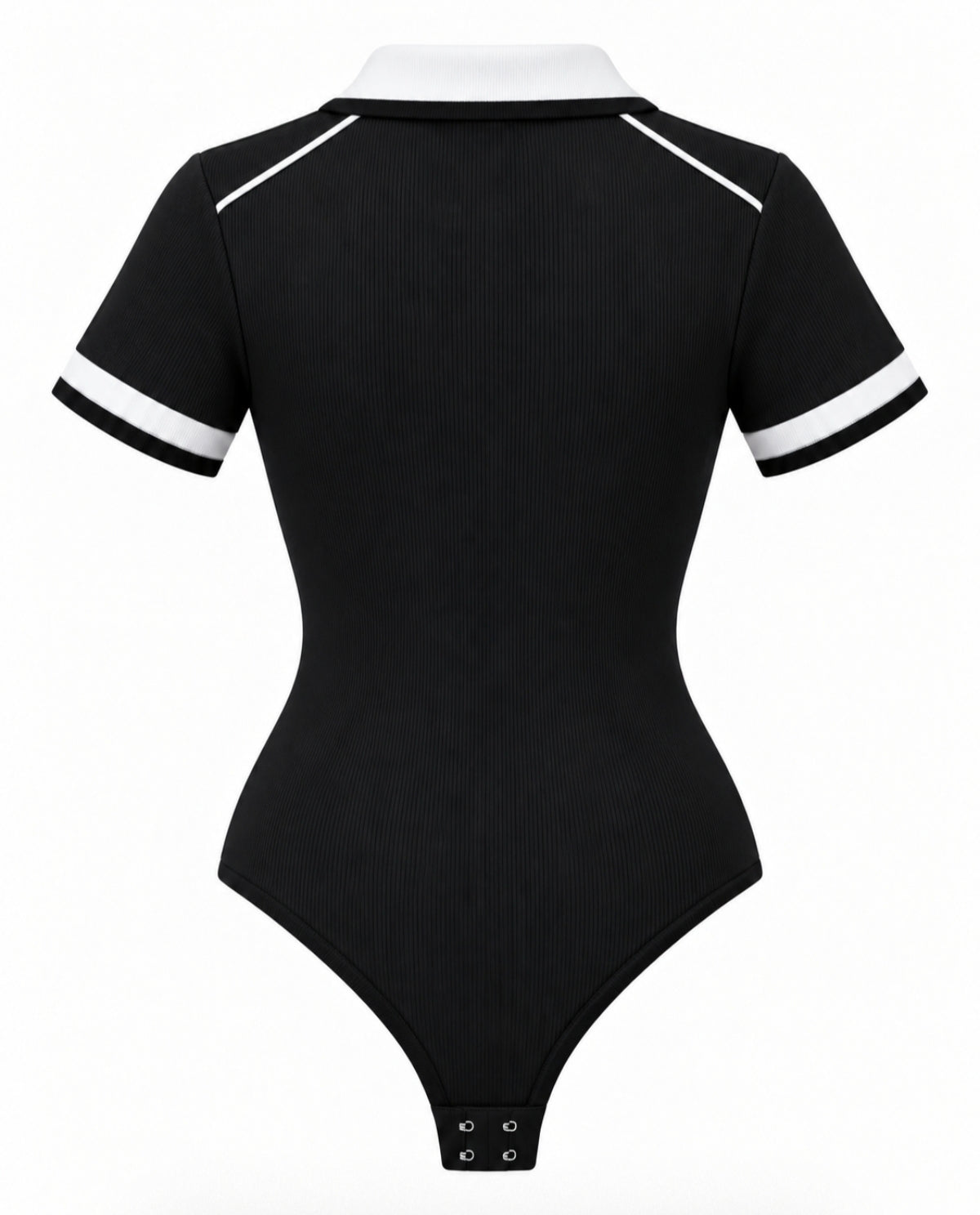 Body Polo Negro, vista espalda
