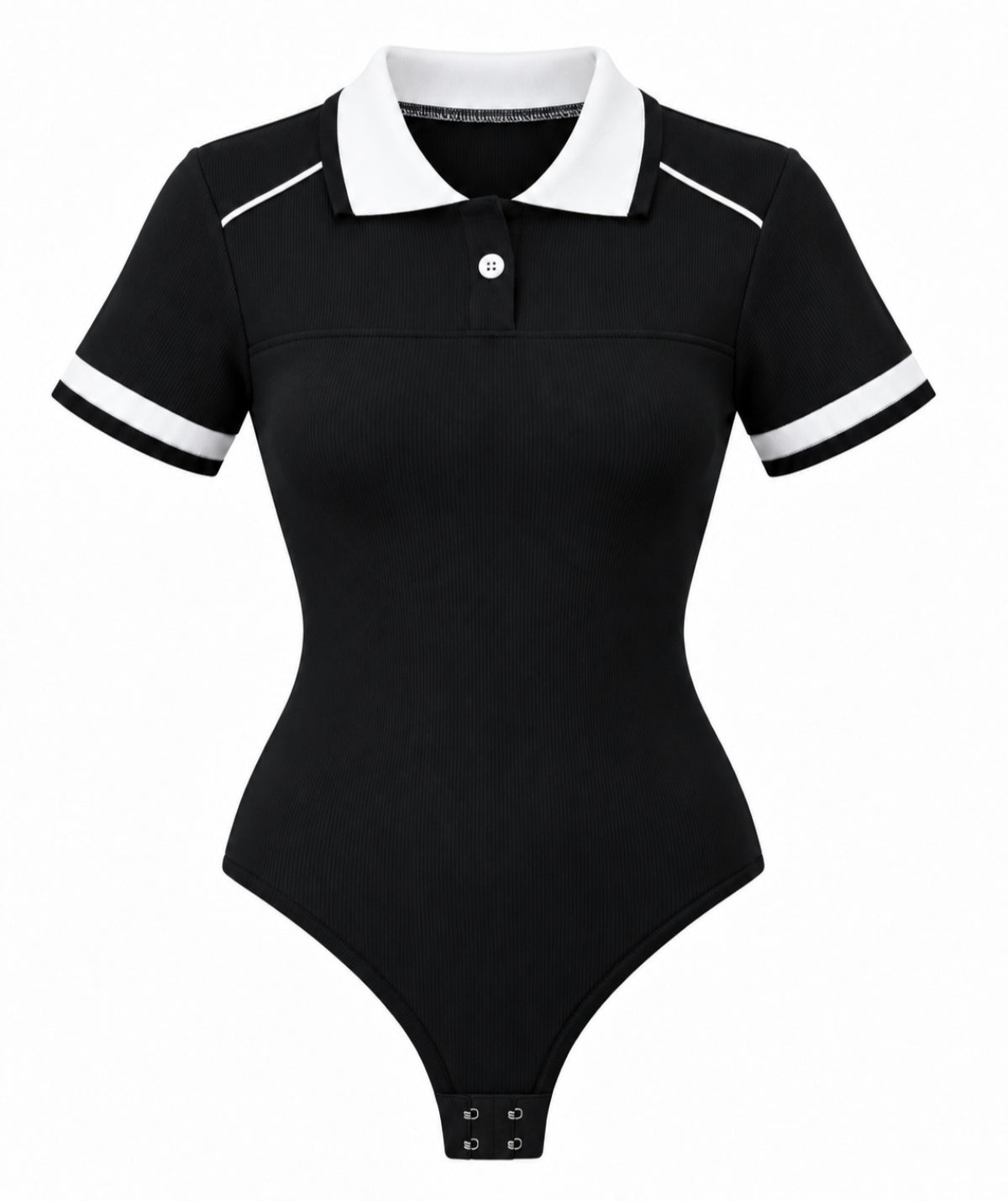 Body Polo Negro, vista frente