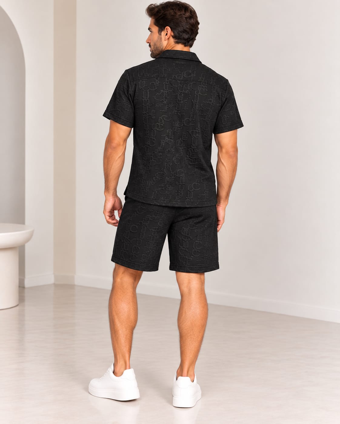 Deportivo Sello de Poder Caballero, Negro, espalda